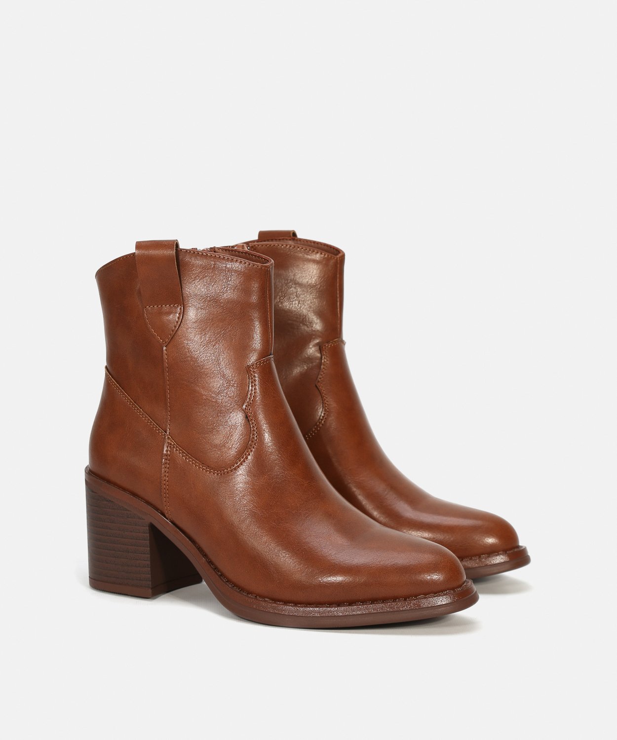 Botines tacón liso image number null